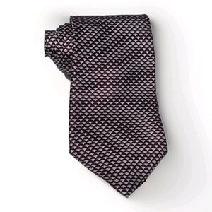 Umberto Bossi Tie Mens Silk Geometric Pattern Handmade Italy Classic Necktie